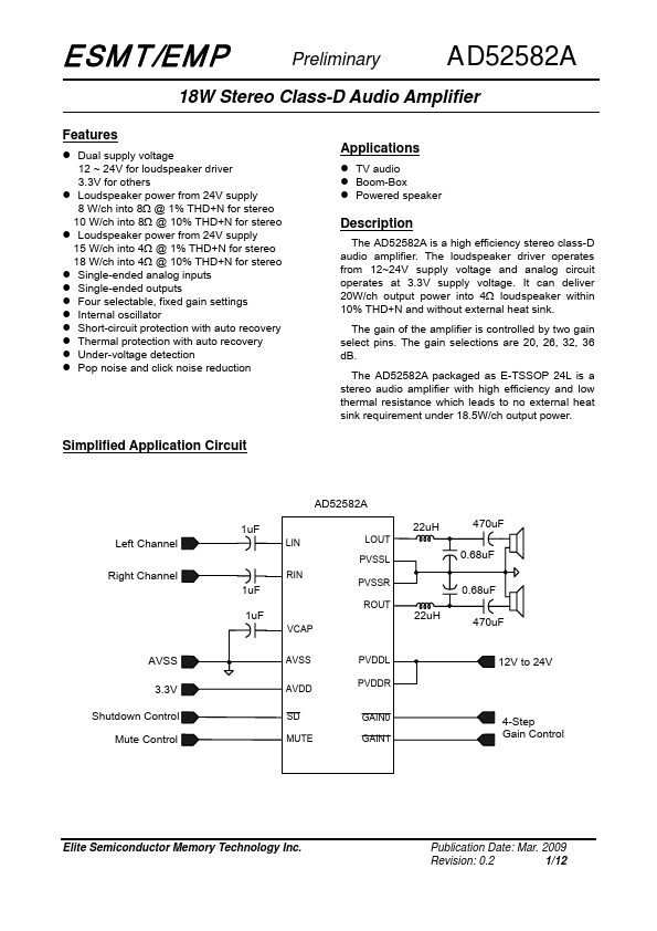 AD52582A Elite Semiconductor