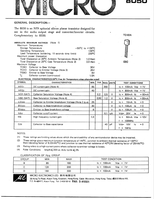 8050 Micro Electronics