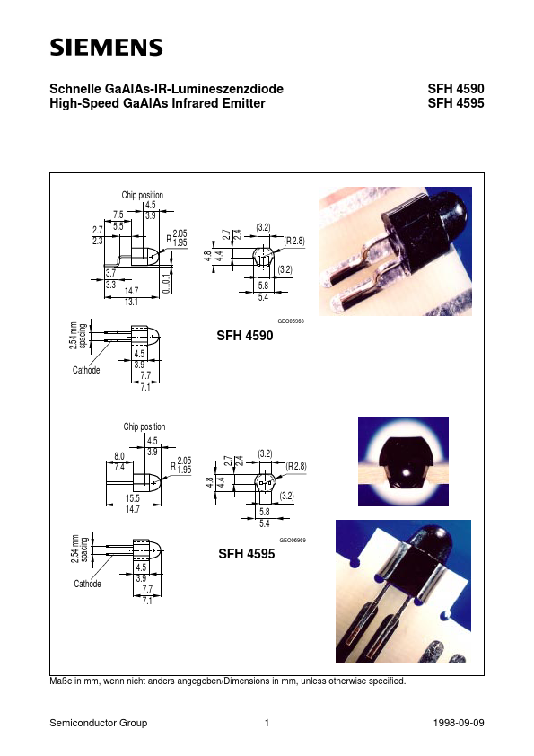 SFH4590 Siemens Semiconductor Group