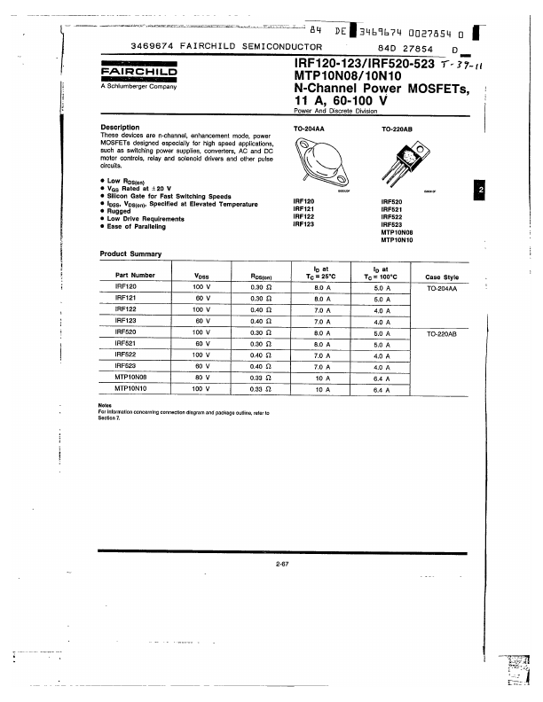 IRF123 Fairchild Semiconductor