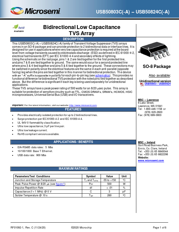 <?=USB50812C-A?> डेटा पत्रक पीडीएफ