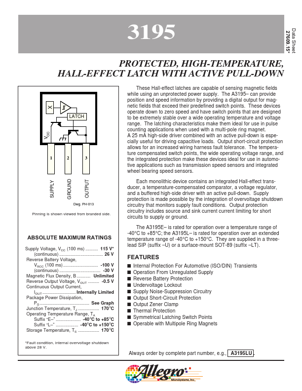 3195 Allegro MicroSystems