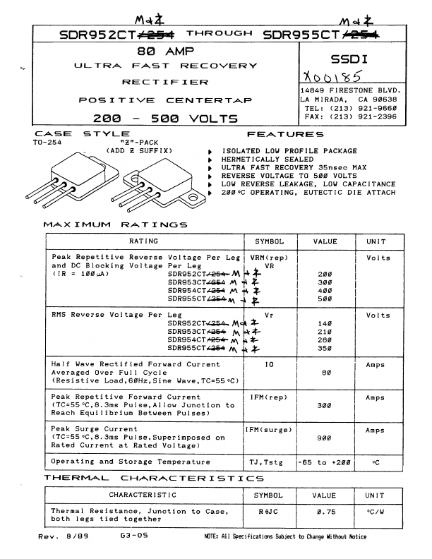 SDR952CT SSDI