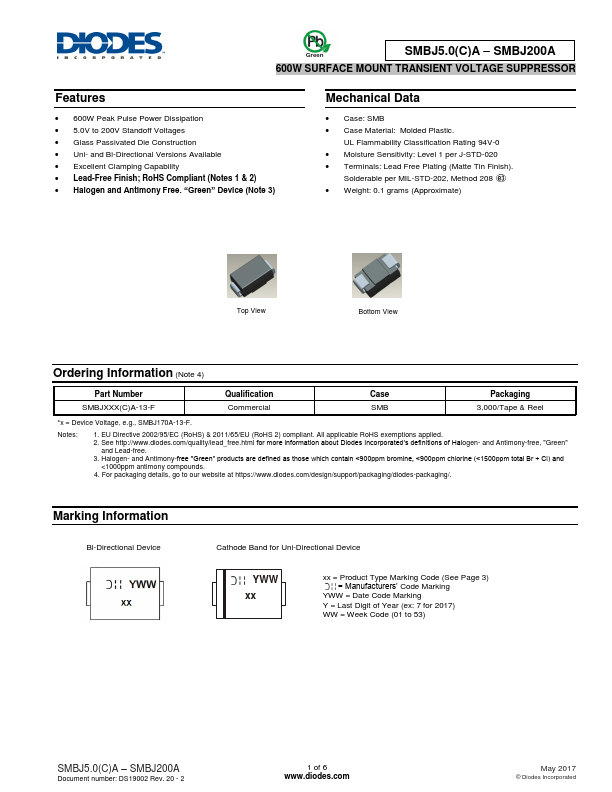 SMBJ75A Diodes