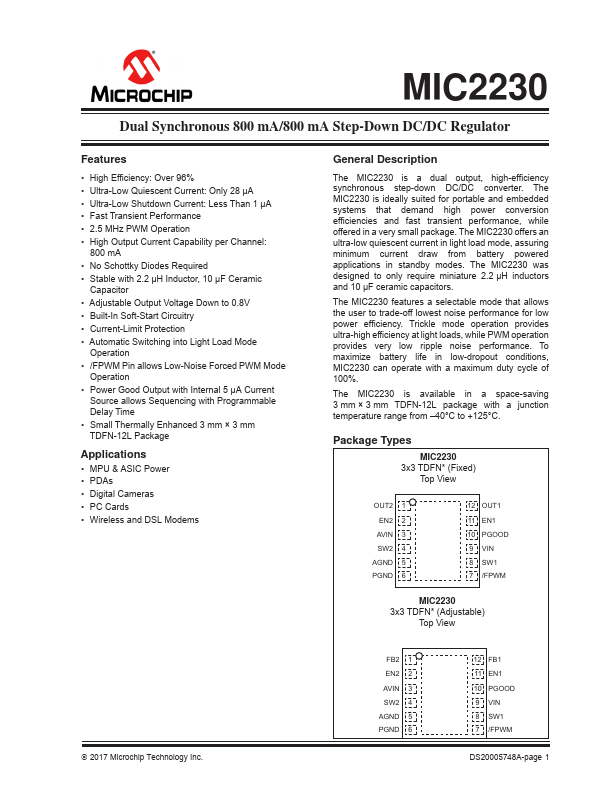 MIC2230 Microchip