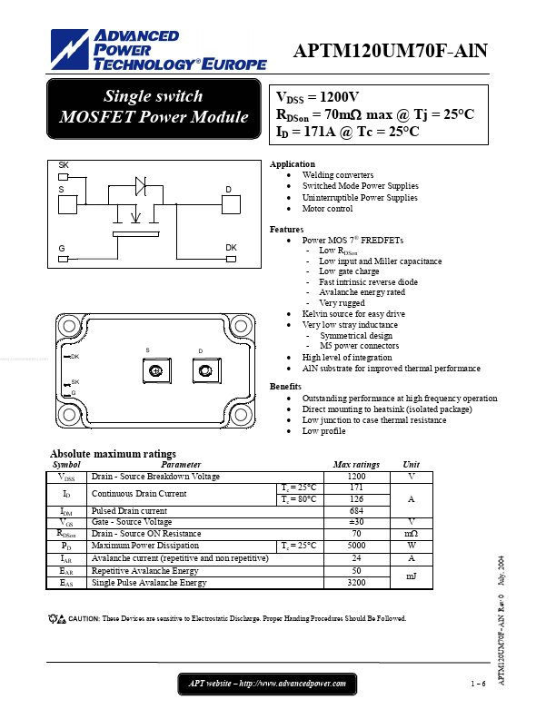 APTM120UM70F-ALN