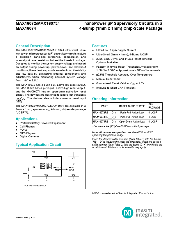 MAX16073 Maxim Integrated Products