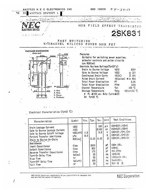 2SK831 NEC