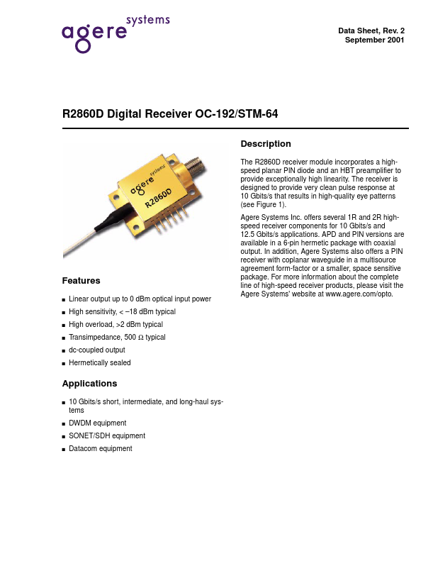 R2860D023 Agere Systems