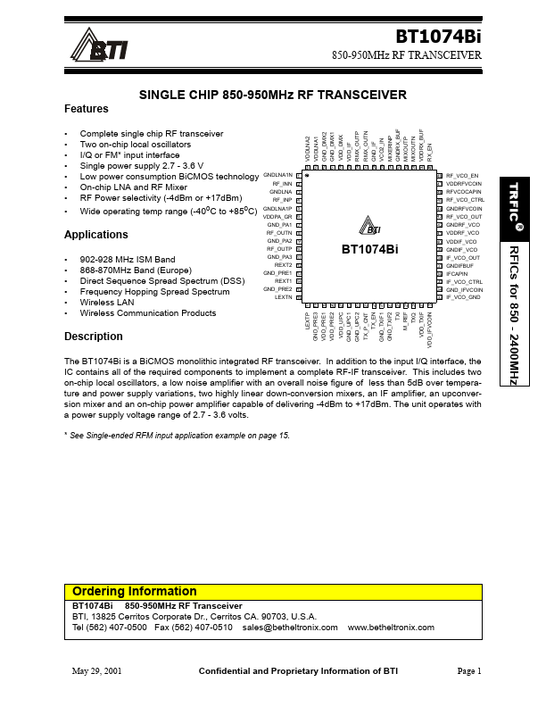 BT1074Bi BethelTronix