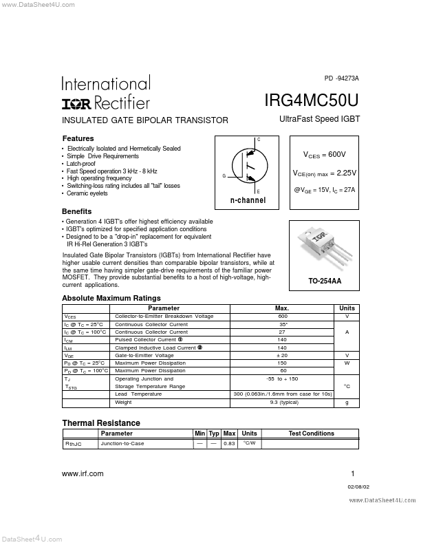 IRG4MC50U International Rectifier