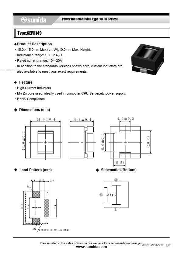 <?=CEPH149?> डेटा पत्रक पीडीएफ