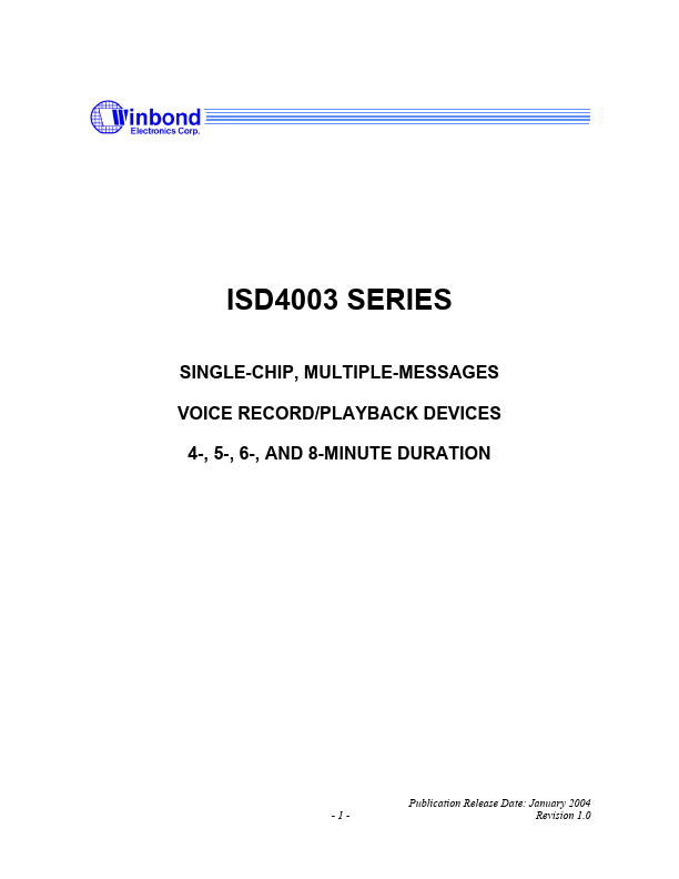 ISD4003 Winbond
