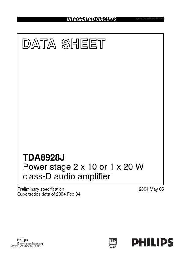 <?=TDA8928J?> डेटा पत्रक पीडीएफ