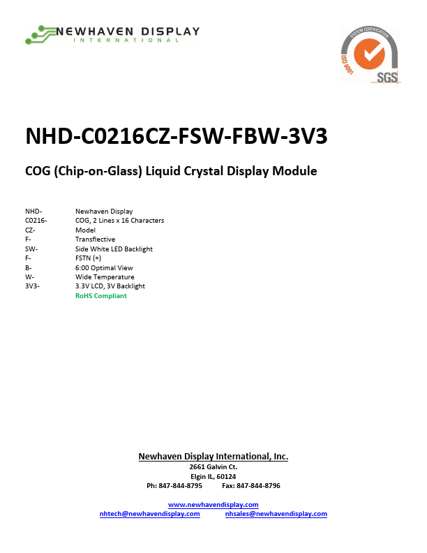 <?=NHD-C0216CZ-FSW-FBW-3V3?> डेटा पत्रक पीडीएफ