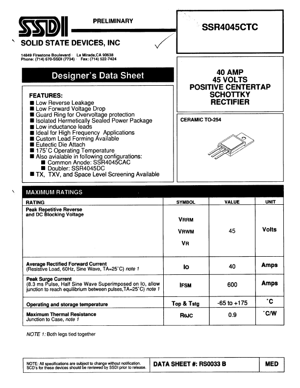 SSR4045CTC SSDI