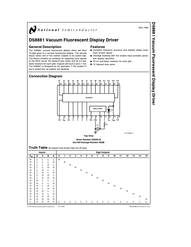 DS8881 National Semiconductor