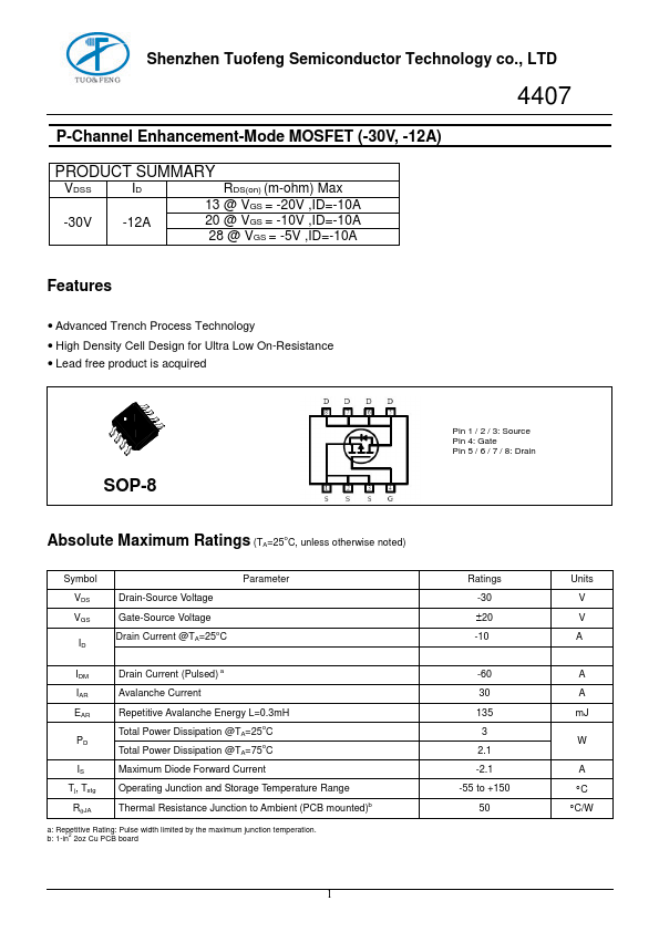 4407 Tuofeng Semiconductor