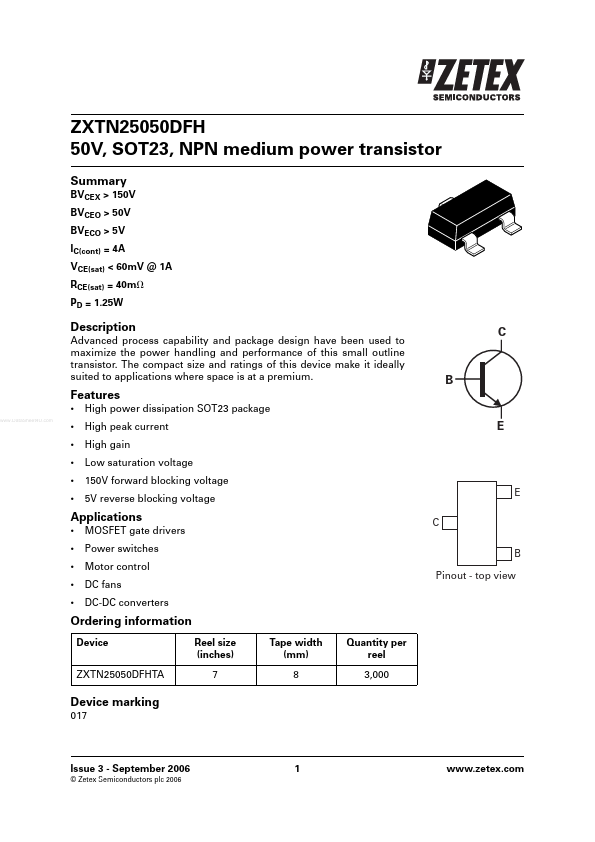 ZXTN25050DFH