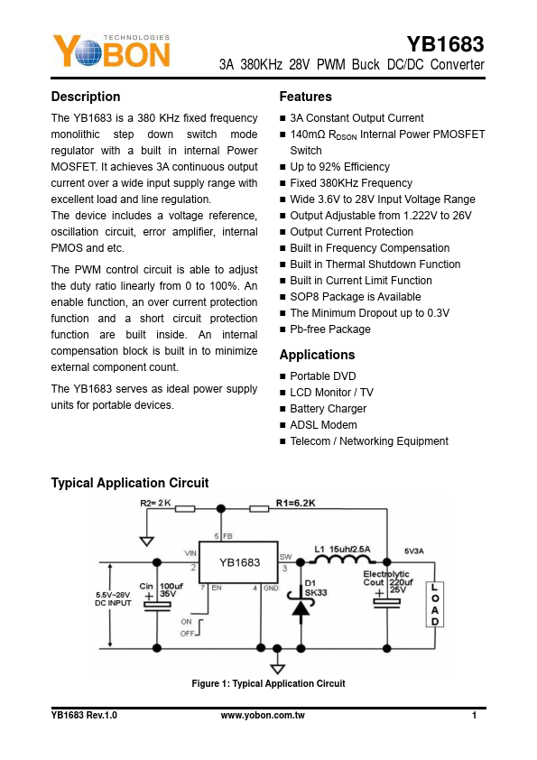 YB1683 YOBON TECHNOLOGIES