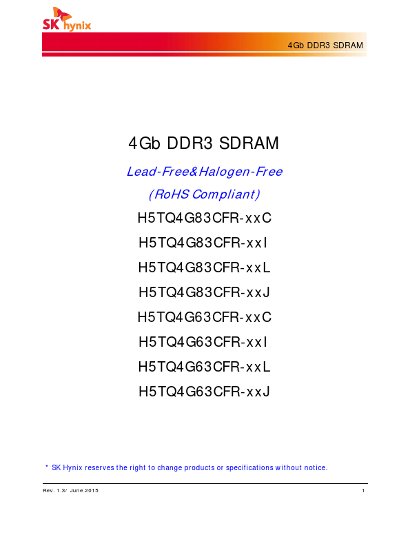 <?=H5TQ4G63CFR-xxJ?> डेटा पत्रक पीडीएफ