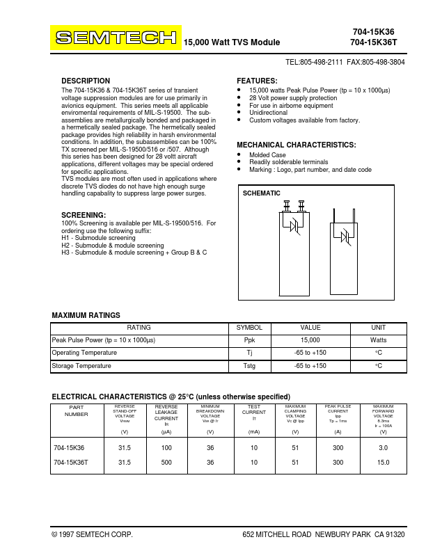 704-15K36T Semtech Corporation