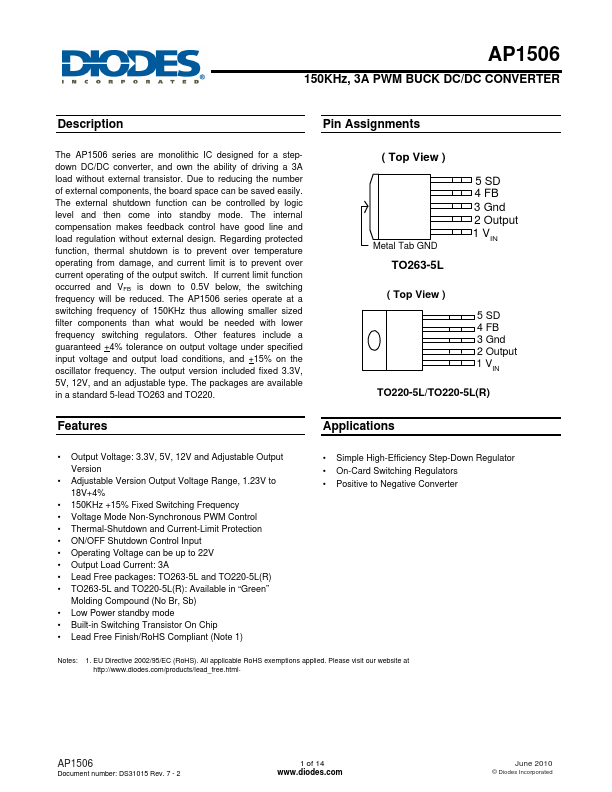 AP1506 Diodes Incorporated