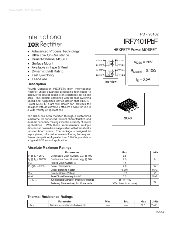 IRF7101PBF International Rectifier