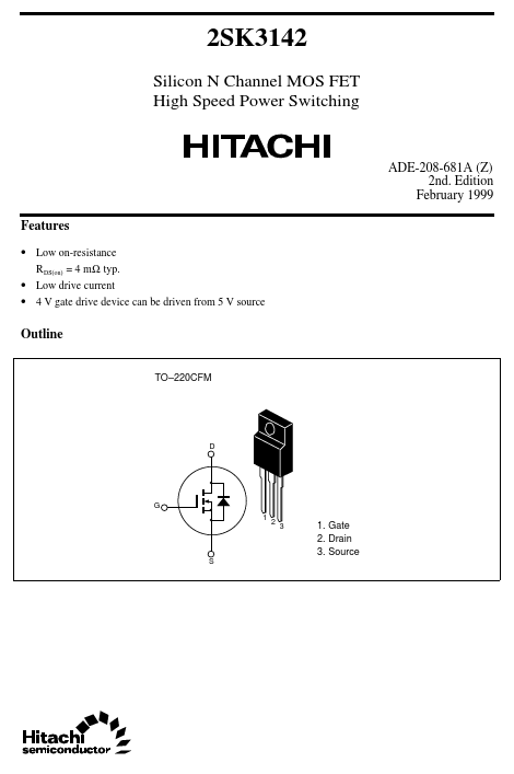 K3142 Hitachi Semiconductor