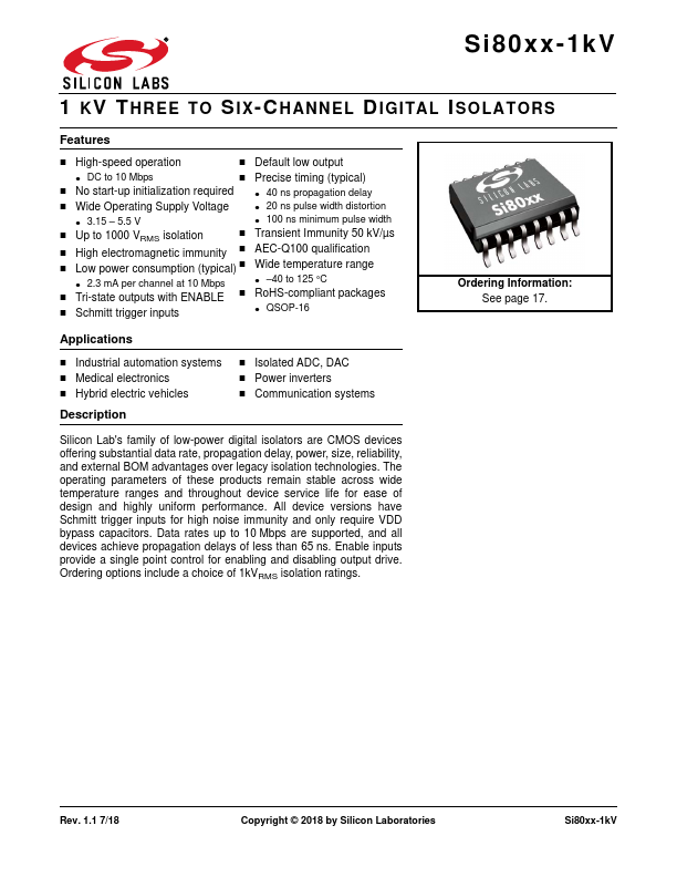 Si8040 Silicon Laboratories