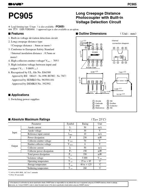 PC905 Sharp Electrionic Components