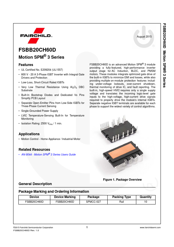 FSBB20CH60D Fairchild Semiconductor