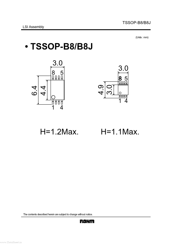 <?=TSSOP-B8J?> डेटा पत्रक पीडीएफ