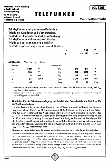 ECL805 TELEFUNKEN