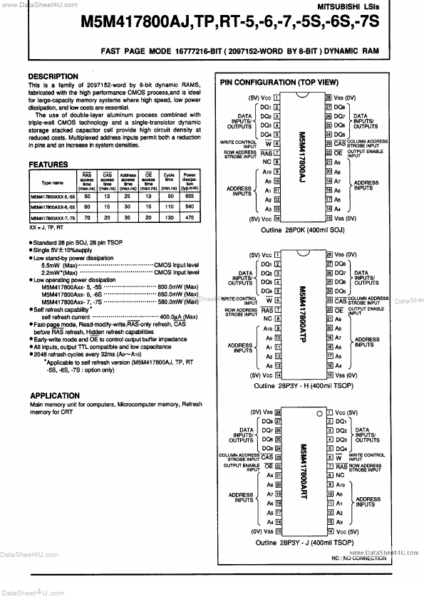 M5M417800ART-7 Mitsubishi