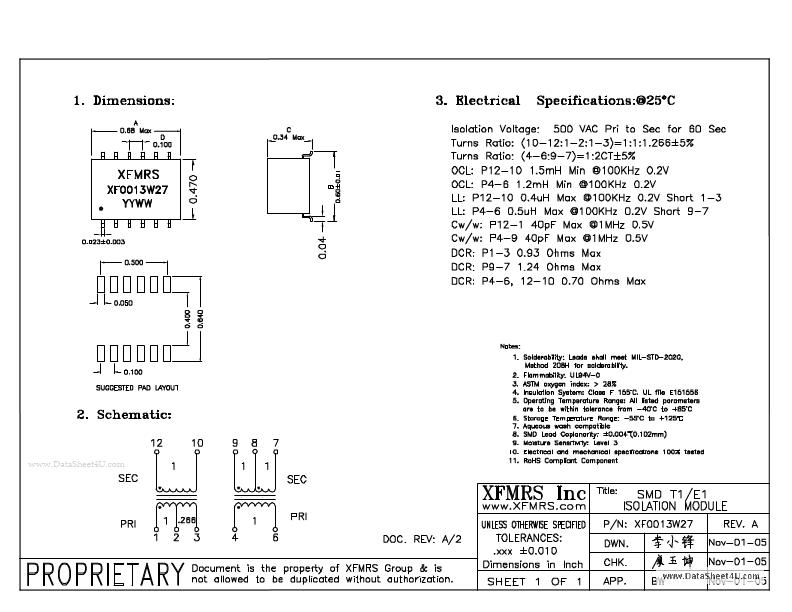 <?=XF0013W27?> डेटा पत्रक पीडीएफ