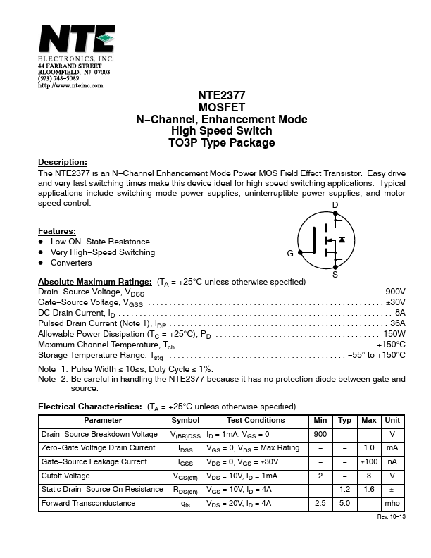 NTE2377 NTE