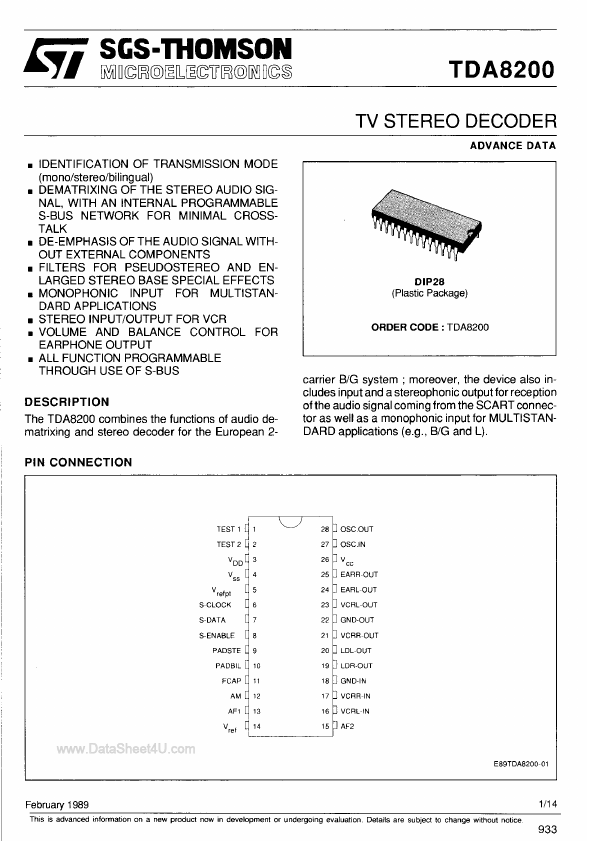 TDA8200 ST Microelectronics