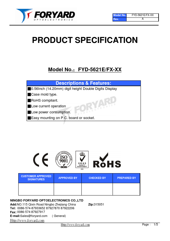 FYD-5621FX-xx