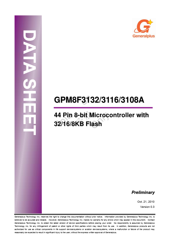 GPM8F3132 Generalplus