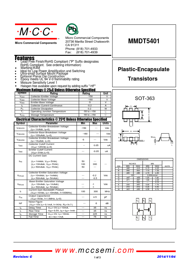 MMDT5401 MCC