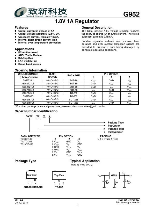 G952 Global Mixed-mode Technology