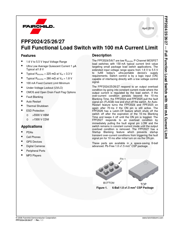 FPF2027 Fairchild Semiconductor