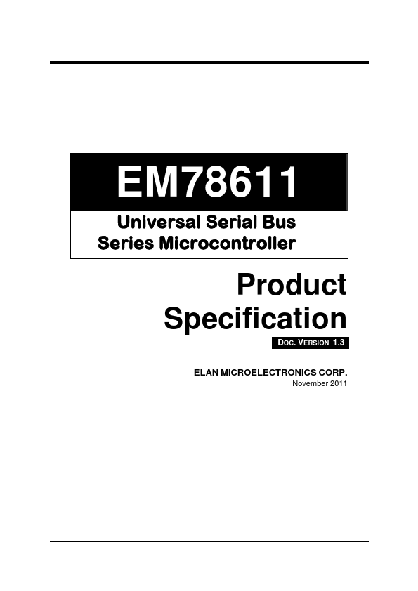 EM78611 ELAN Microelectronics