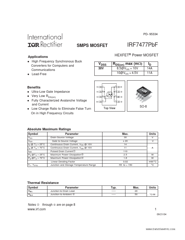 IRF7477PBF