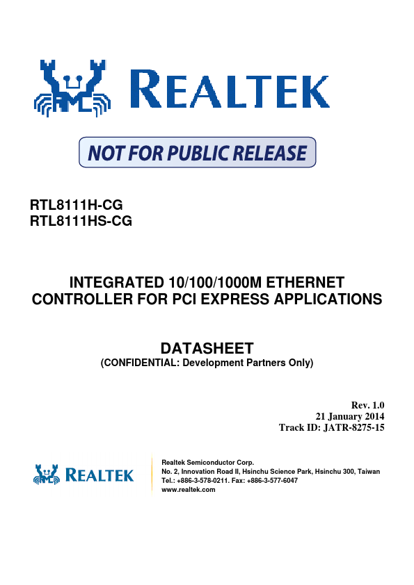 RTL8111H-CG Realtek