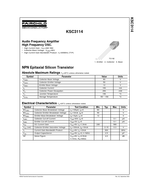 <?=KSC3114?> डेटा पत्रक पीडीएफ