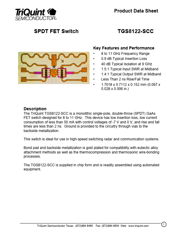 <?=TGS8122-SCC?> डेटा पत्रक पीडीएफ