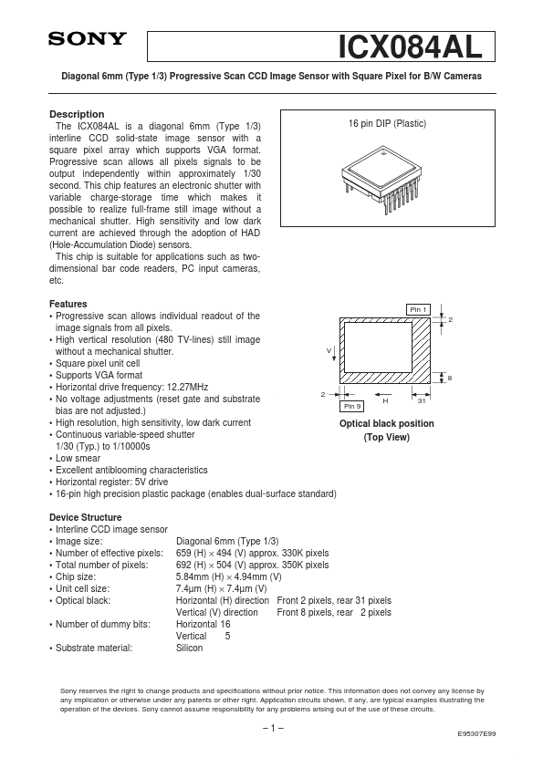 ICX084AL Sony