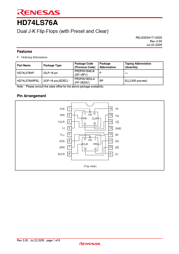 HD74LS76A